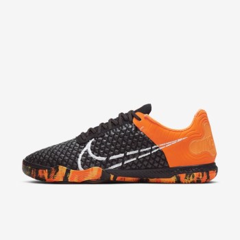 Nike React Gato - Férfi Focicipő - Fekete/Narancssárga/Sötét Szürke/Fehér